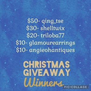 🛍 Winners- Christmas Giveaway 💵